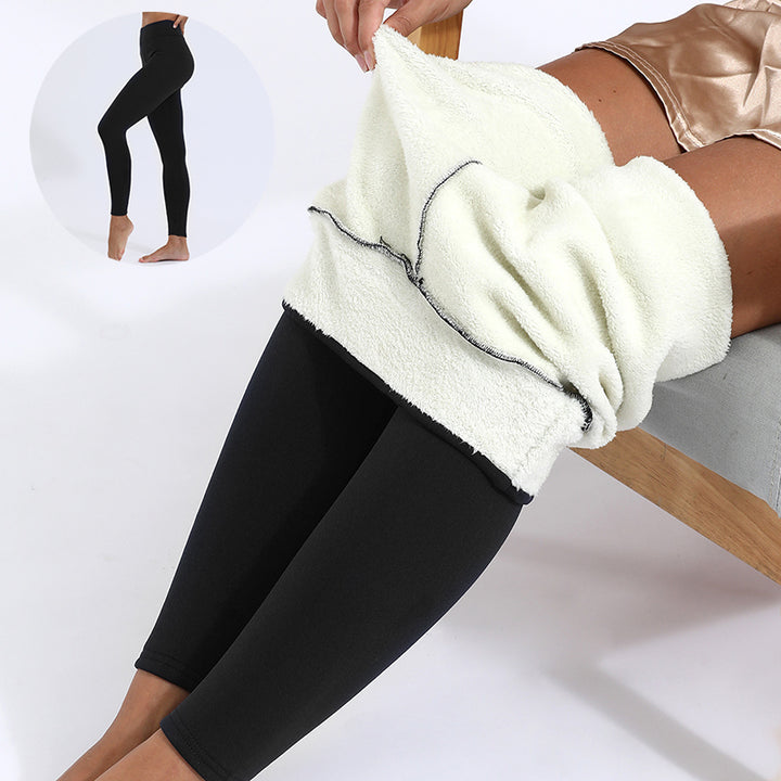 S - XXXL Sportlich elegante Winter Leggings; kuschelig warm und hoch geschnitten